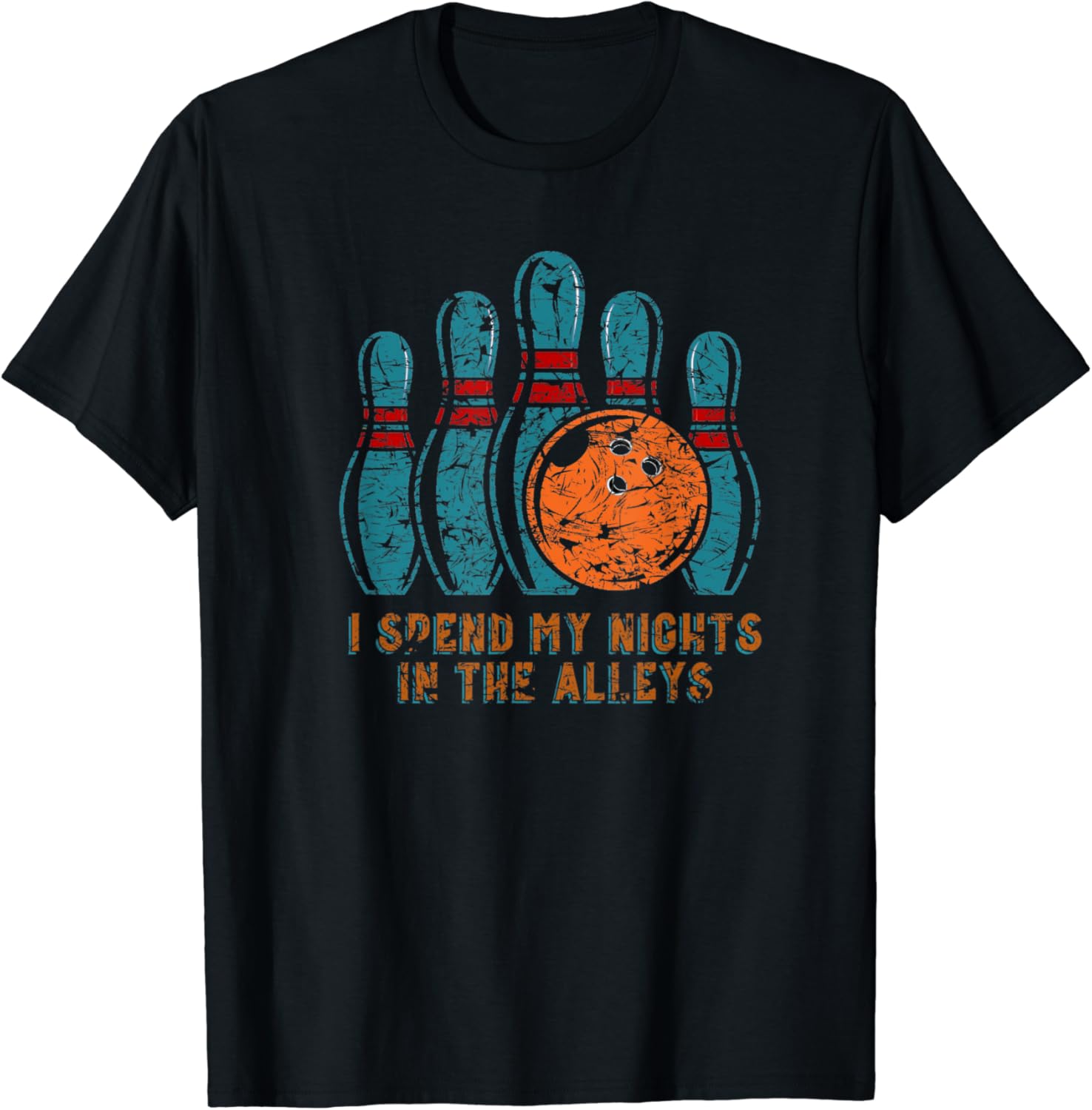 Funny Retro Bowling Quote TShirt Clothing, Shoes & Jewelry